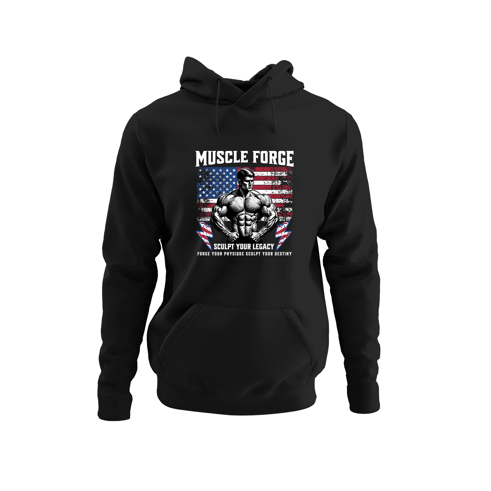 Alfaq America Man Bodybuilding Hoodie